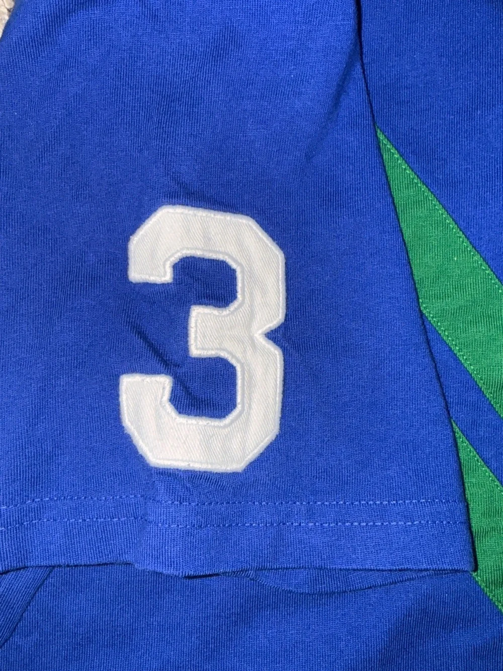 Ralph Lauren Royal Blue Tee & Short Set with Green Diagonal Stripes